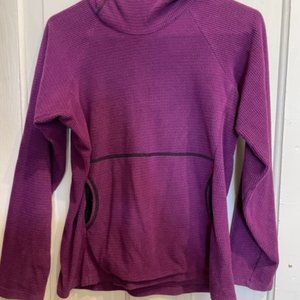 Melanzana Womens Micro Grid Hoodie Purple Size Small